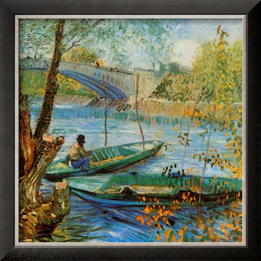 La Peche Au Printemps, Pont De Clichy - Van Gogh Painting On Canvas